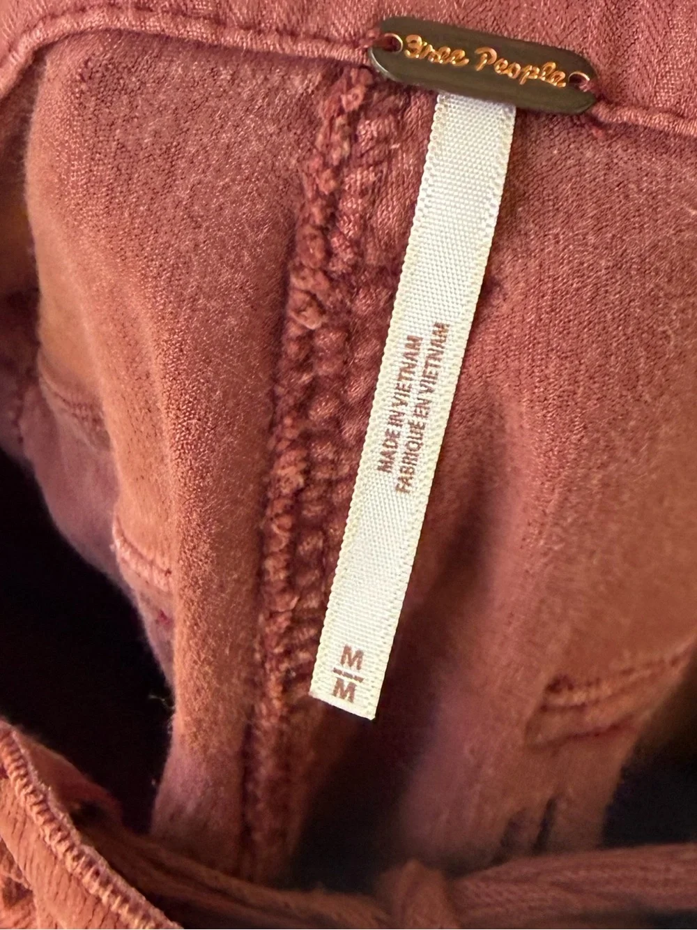 Free People Bay to Breakers soft corduroy pants copper utility cargo jeans